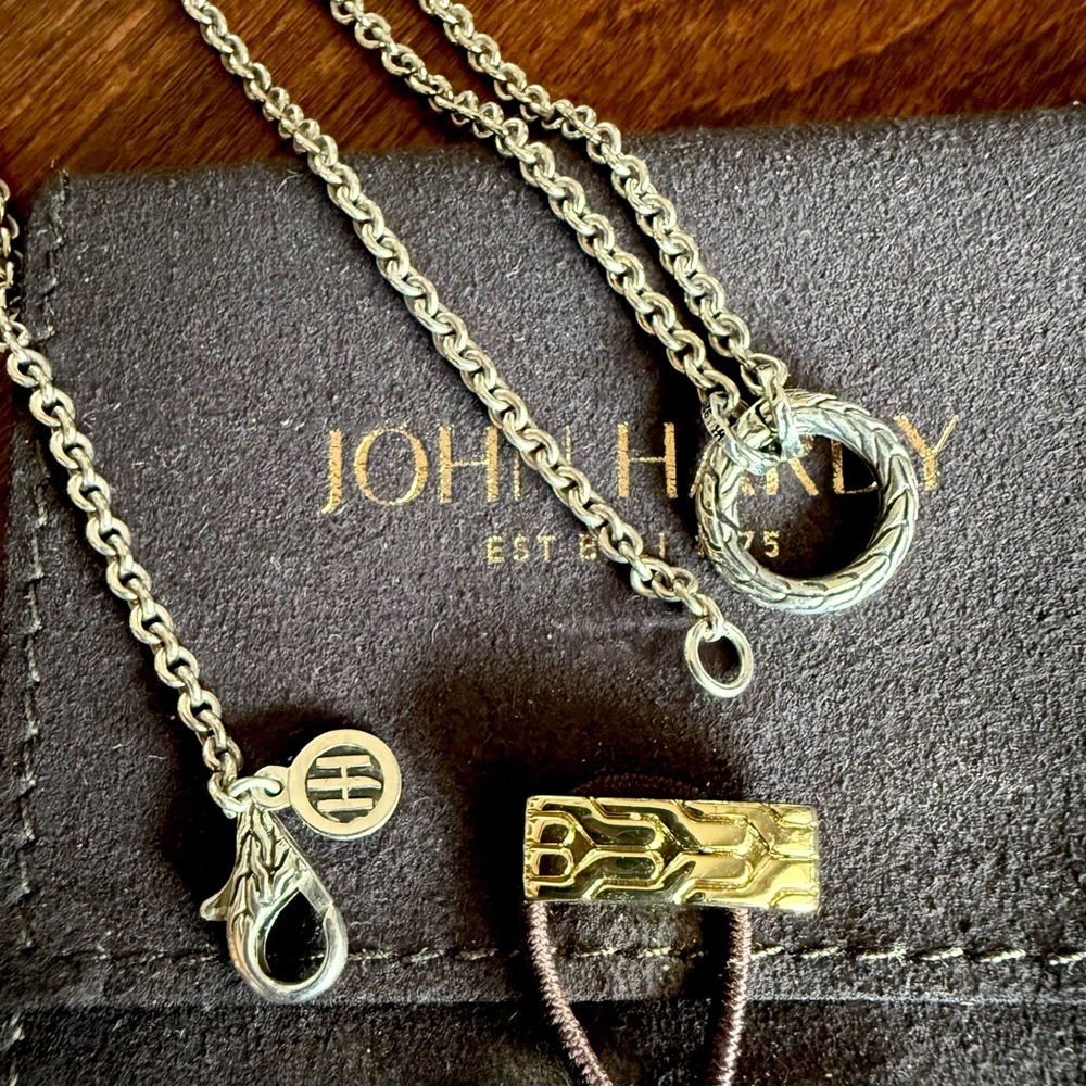 John Hardy Classic Chain Keyring Necklace with Hinge to Wear With/Without Charms - Picture 12 of 17